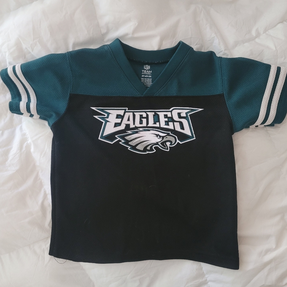 NFL Youth Philadelphia Eagles Team Apparel V-Neck Knit Tee / JerseySz: 4T -3X